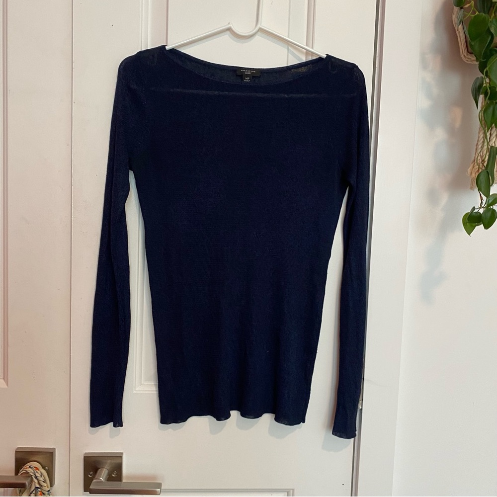 Ann Taylor Shimmery Sheer Sweater
